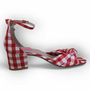 Betsey Johnson Red and White Checkered Sandals
